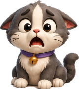 The worried cat expression used during cartoon hazard levels