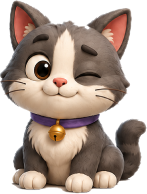 The rescued cat winking